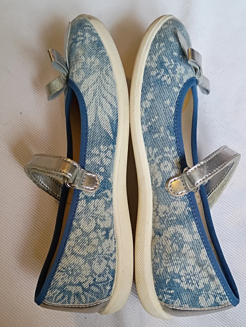 Naturino Girls Blue Denim Mary Jane Shoes EU 33